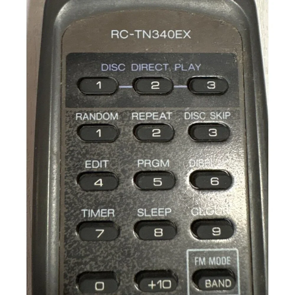 Aiwa Remote Control RC-TN340EX For Audio Systems 7" Tested - Picture 3 of 7